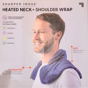 Sharper Image AROMATHERAPY NECK &SHOULDER WRAP NW 100% Natural PURE INGREDIENTS